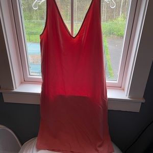 COPY - Beautiful Salmon Silk Tank Dress